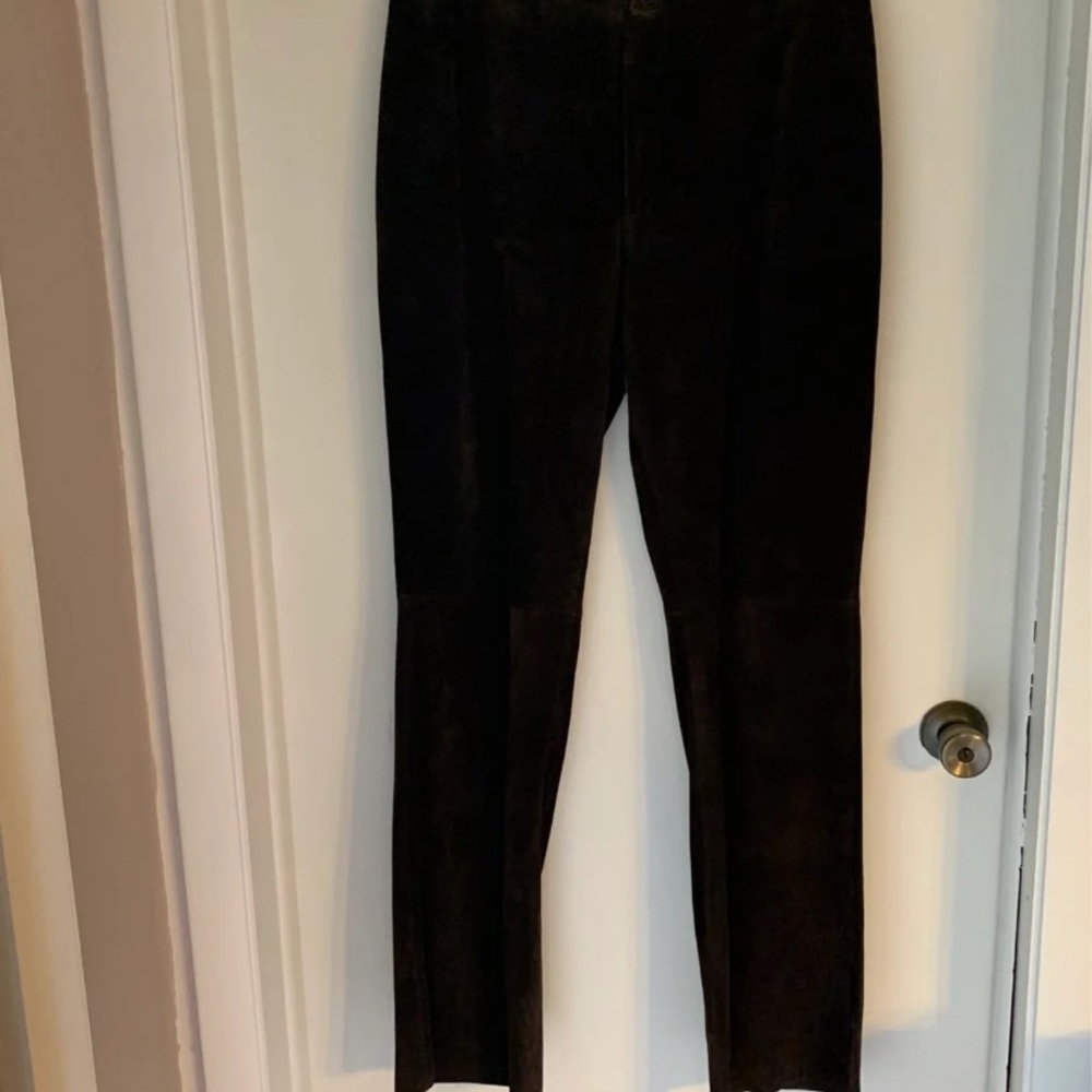 VTG 90'S A.M.I. Brown Leather straight leg pant